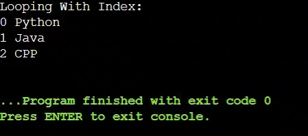 Output- Loop With Index