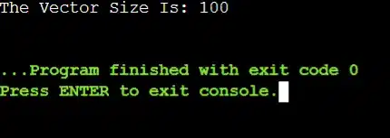 Output- Vector With 100 Zeros